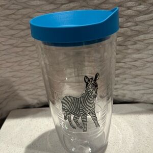 Tervis Tumbler 16 oz Black Zebra Stripes W/Lid